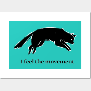 Black cat the movement Posters and Art